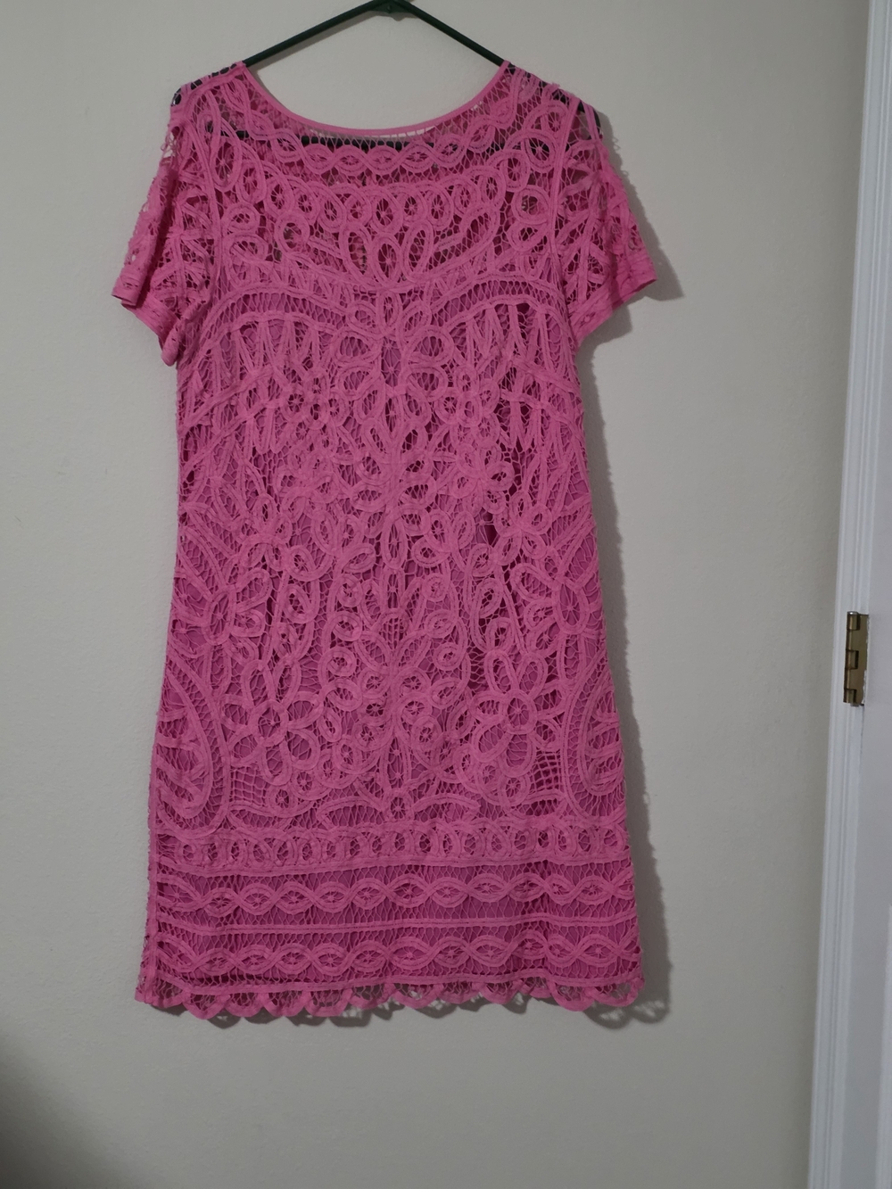 Lilly Pulitzer Hot Pink Lace Shift Dress